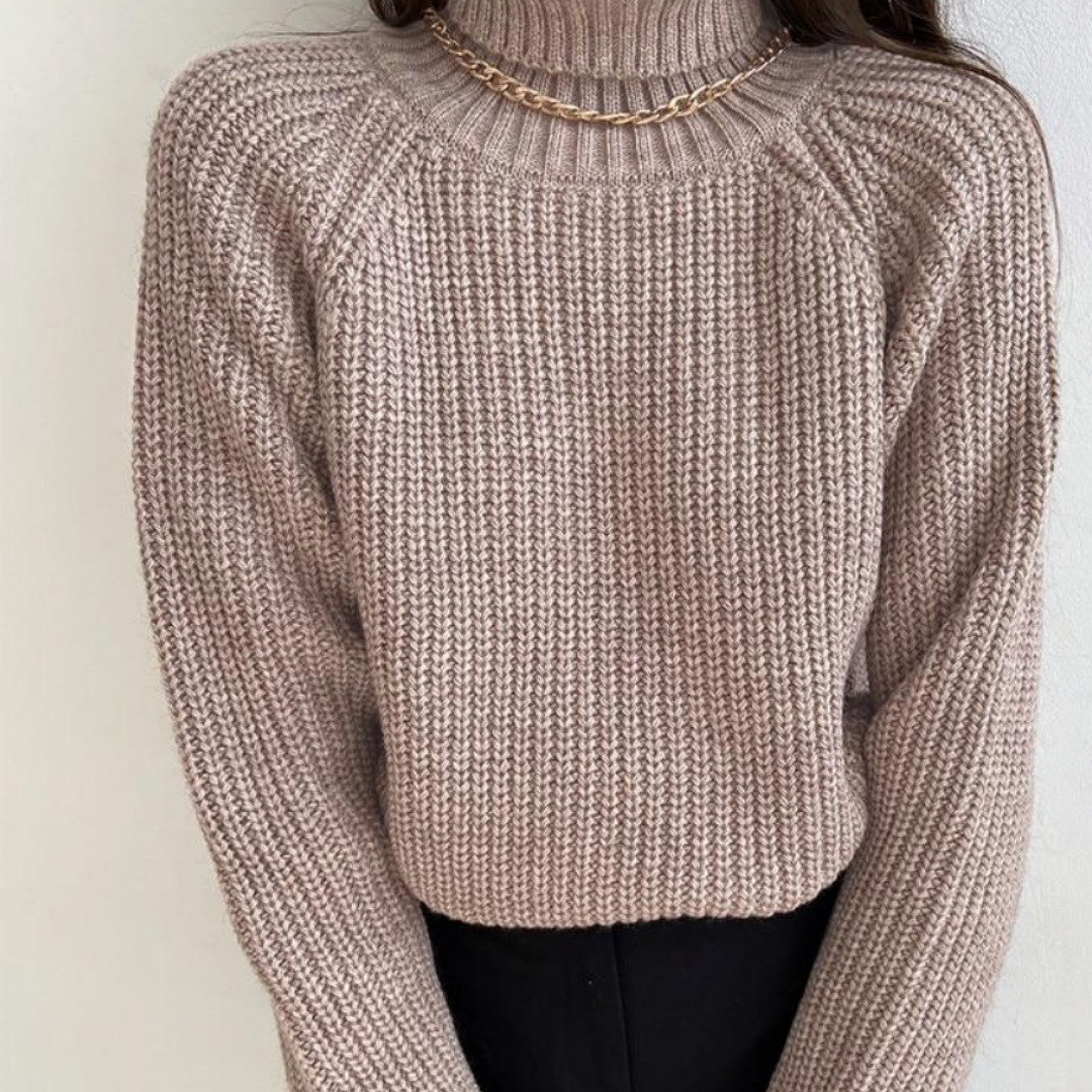 Fiona | Pull en maille fine à col roulé