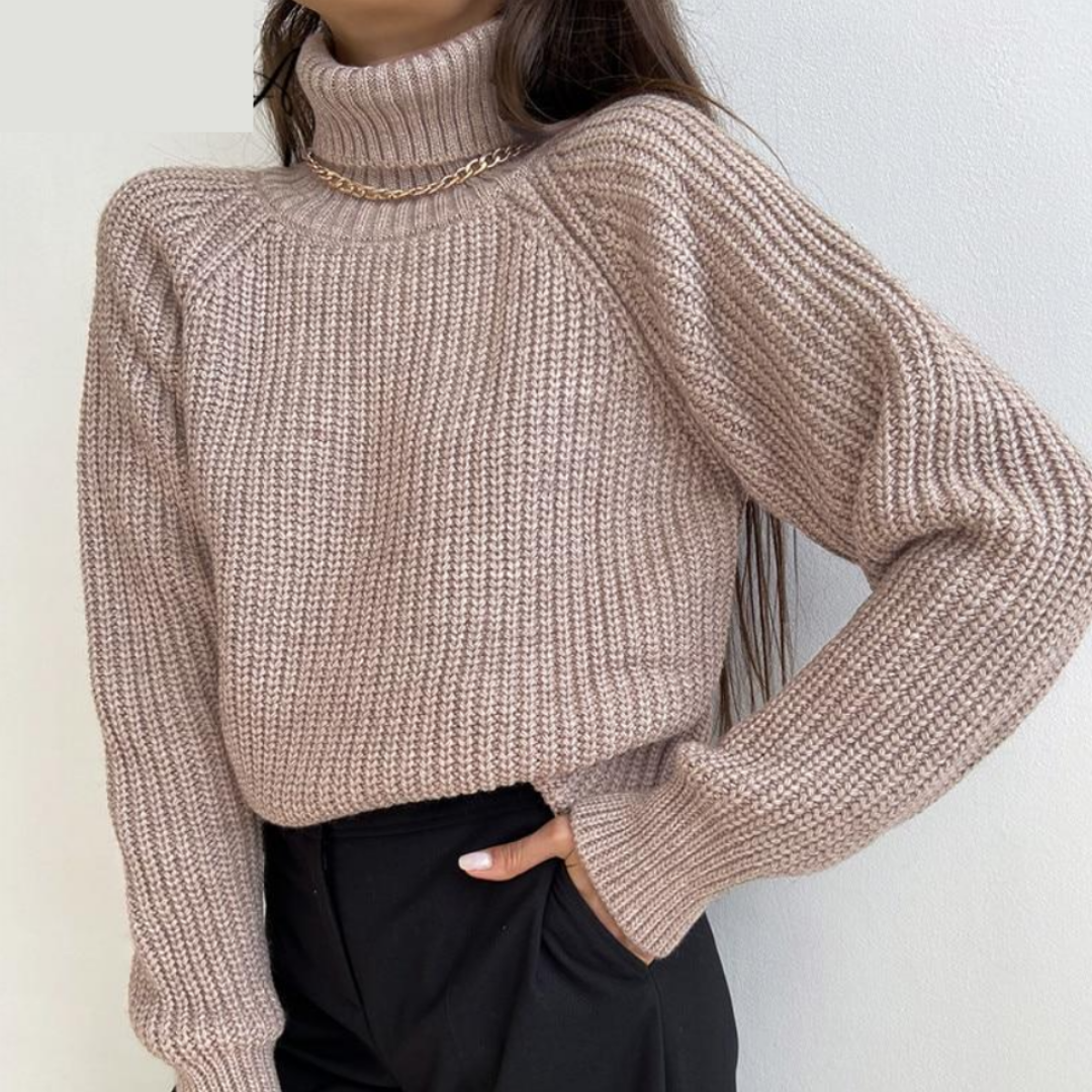 Fiona | Pull en maille fine à col roulé