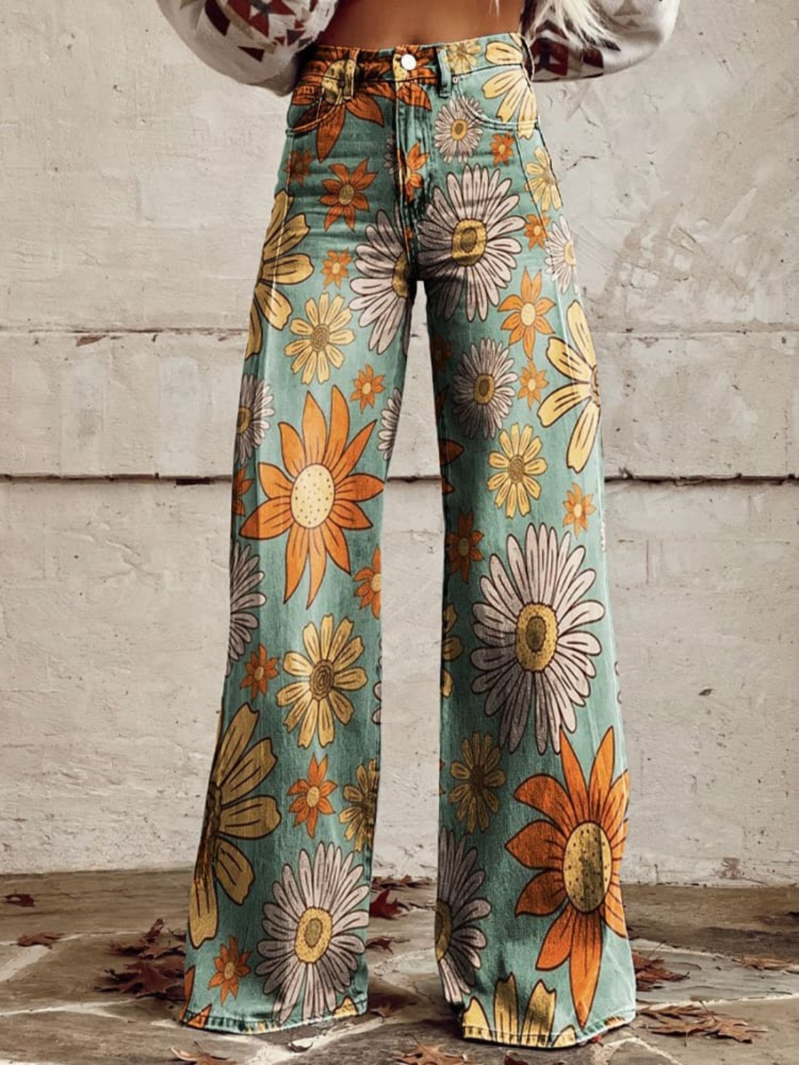 Eloise | Pantalon ample à fleurs vintage