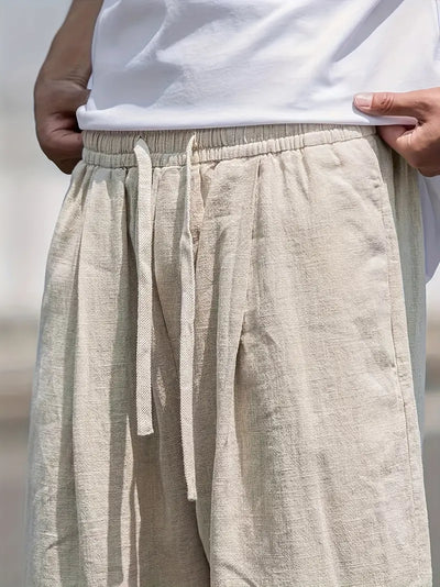 Linéaire | Pantalon En Lin Homme Ample Casual-4