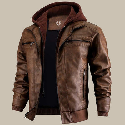 Variant image for Veste Cuir Homme – Première Qualité avec Capuche, Élégante et Confortable-8