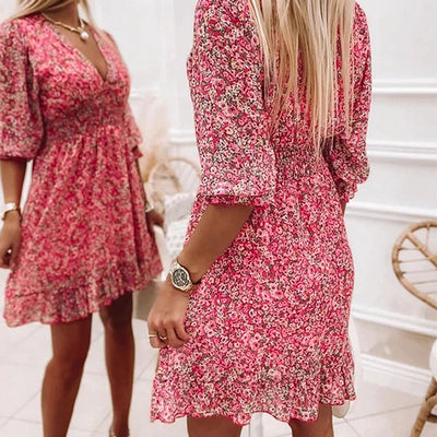 Robe d'été - Chic et Longue avec Manches Bouffantes-2