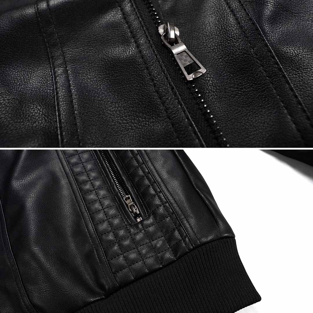 Veste Cuir Homme – Première Qualité avec Capuche, Élégante et Confortable-5