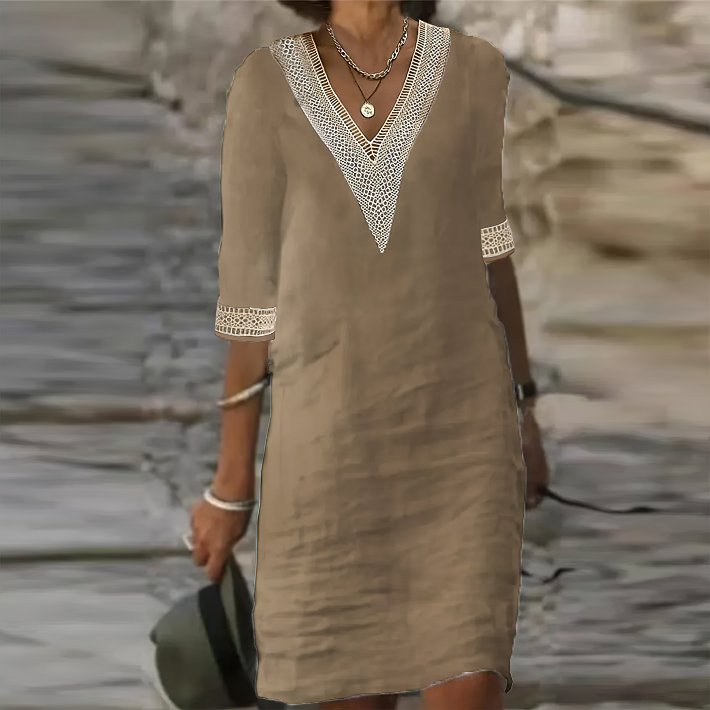 Robe d'Été Chic Femme – 100% Lin et Coton-4