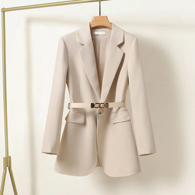 Margot | Elégant blazer long avec ceinture