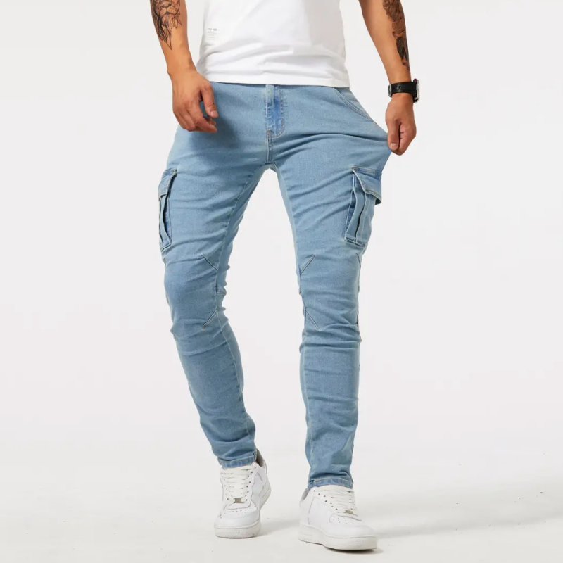 Variant image for Pablo Pantalon Cargo Homme – Denim Élastique, Confortable et Polyvalent-11