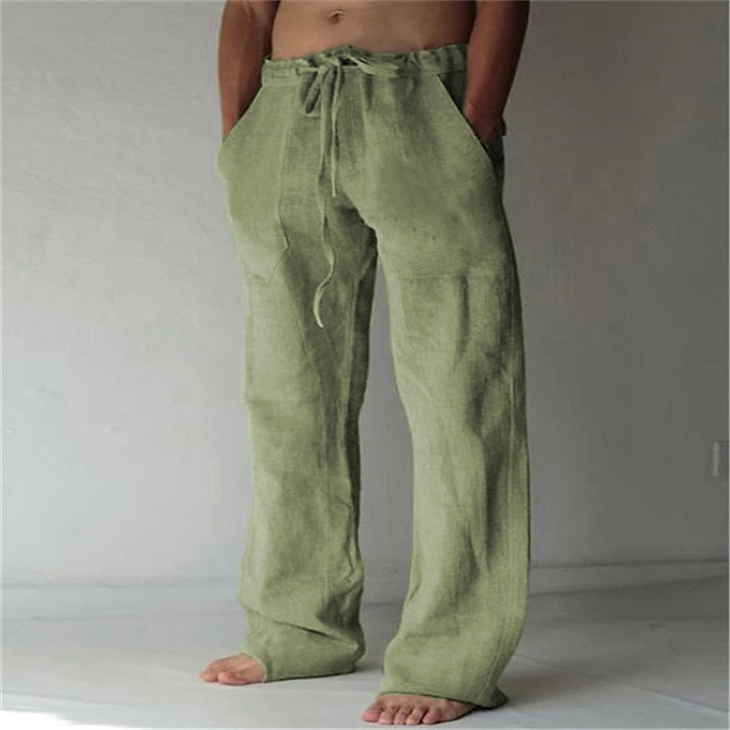 Variant image for Pantalon Homme - Pantalon En Lin Décontracté-9