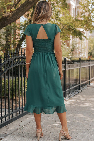 Emmeline | Robe midi avec encolure en cœur