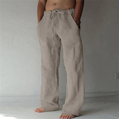 Pantalon Homme - Pantalon En Lin Décontracté-5