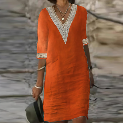 Variant image for Robe d'Été Chic Femme – 100% Lin et Coton-7
